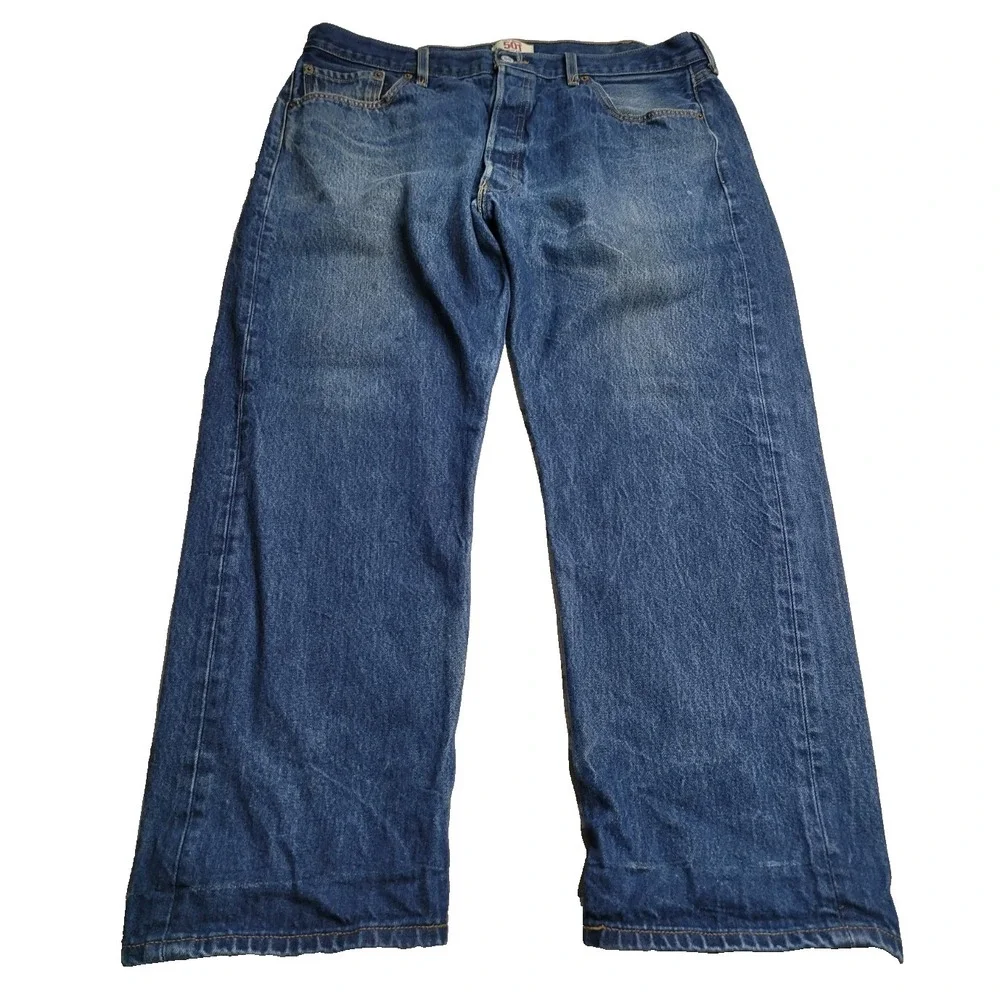 Levis Original 501 Straight‎ Leg Button Fly Denim Jeans 100% Cotton Men's 40x30